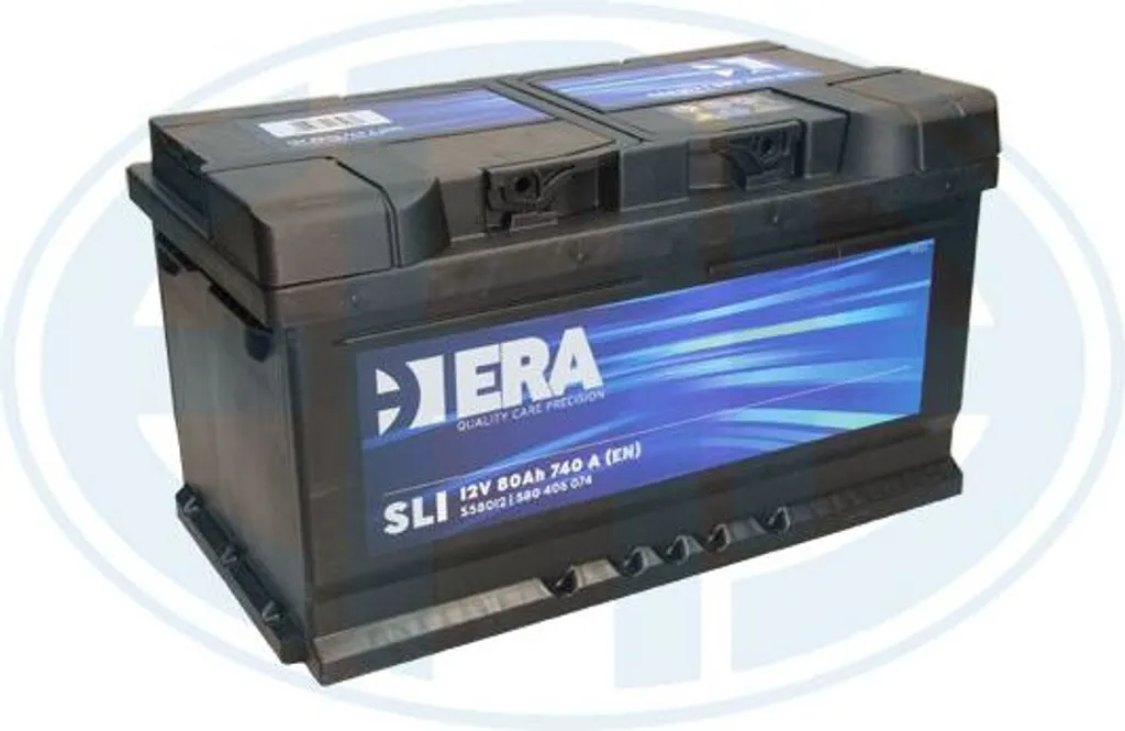 Batterie de démarrage 12V 80Ah ERA S58012 pour voitures et utilitaires