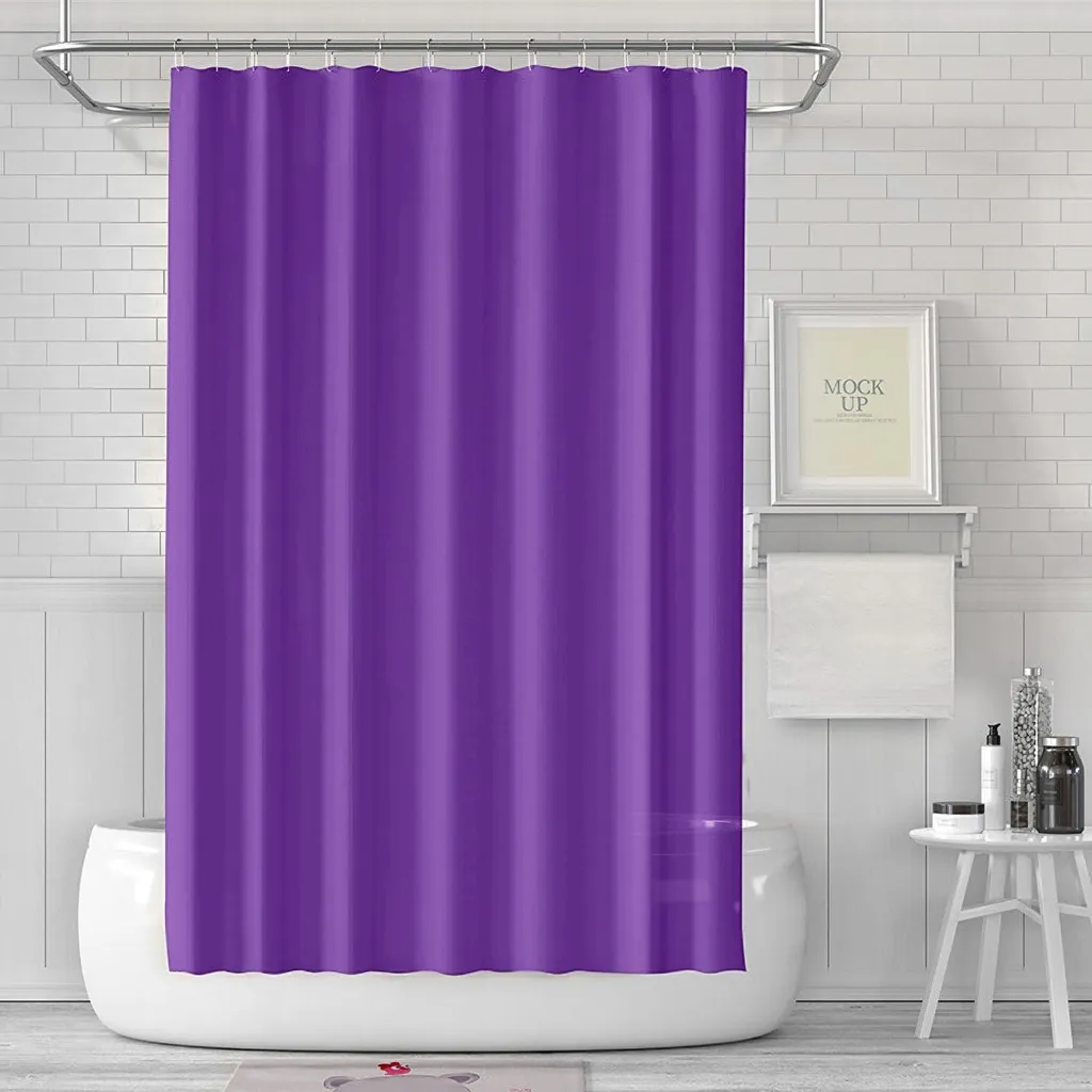 Rideau de douche 180x180 cm violet imperméable avec 12 crochets inclus