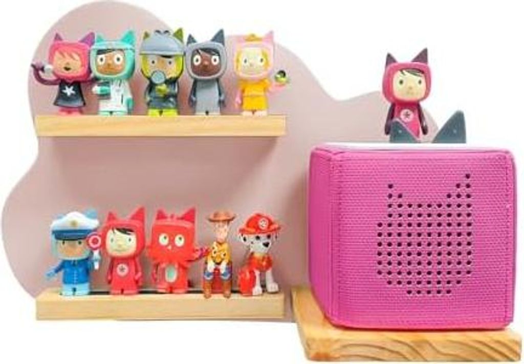 Chedin Magnetisches Wandregal lagerregal für Toniebox, Toniebox Regal mit Platz für 10 Tonie Hörfiguren, Dekorieren Sie das Kinderzimmer für Ki...