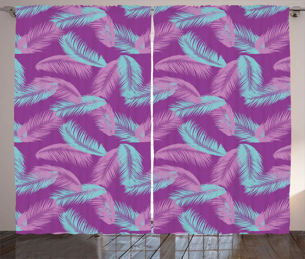ABAKUHAUS Rideau Rustique à Plis Fuchsia Rose Pâle 280 x 225 cm