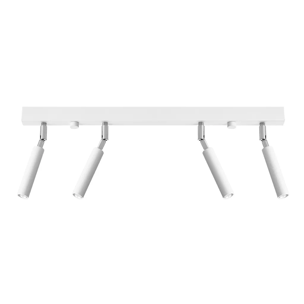 Plafoniera EYETECH 4 Bianco Sollux: Illuminazione Lineare per Interni Loft
