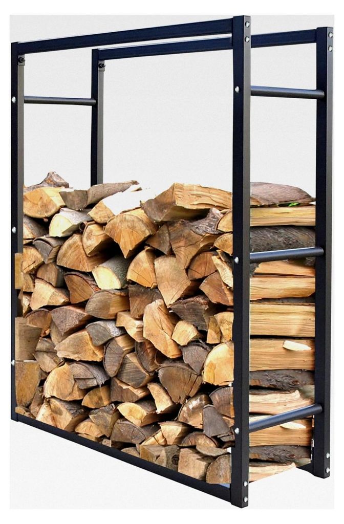 Kaminholzregal aus Metall 90x25x90cm