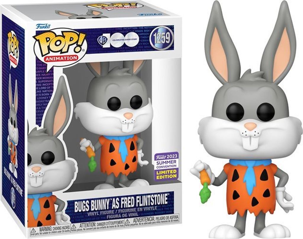 Funko Pop! Animation: Looney Tunes - Bugs Bunny as Fred Flintstone #1259 Shared Summer Convention