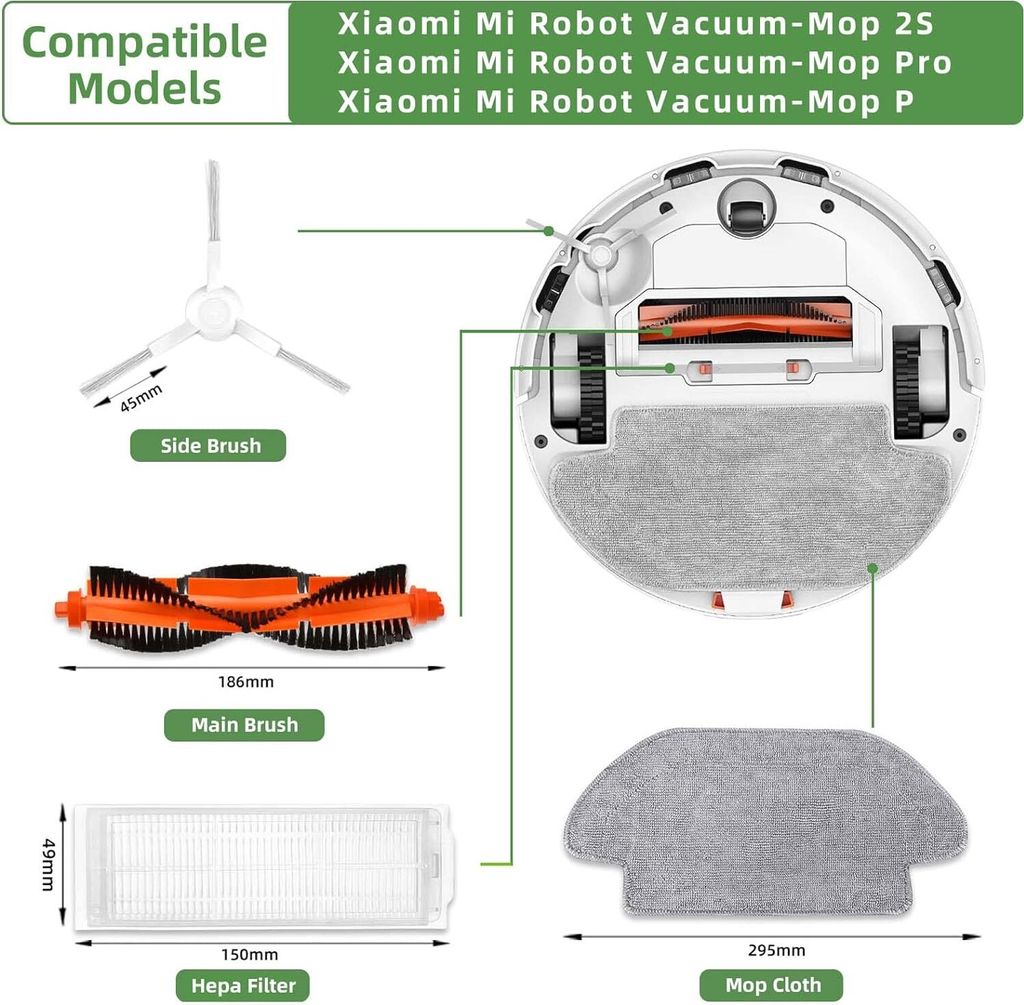 Passend für Zubehör Ersatzteile für Xiaomi Mi Robot Produktbild 2