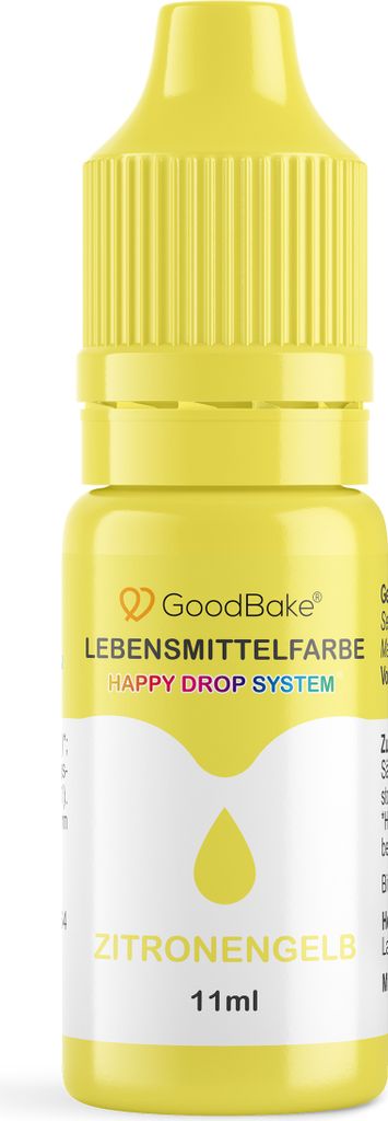 GoodBake Lebensmittelfarbe Pastell Zitronengelb, vegan, zuckerfrei, glutenfrei