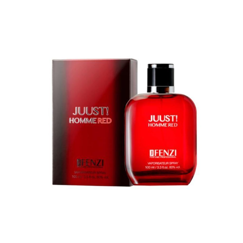 Jfenzi Juust Homme Red Eau de Parfum Herren 100 ml – eleganter Herrenduft mit Bergamotte, Sandelholz, Patchouli und Moschus, langanhaltend und in...