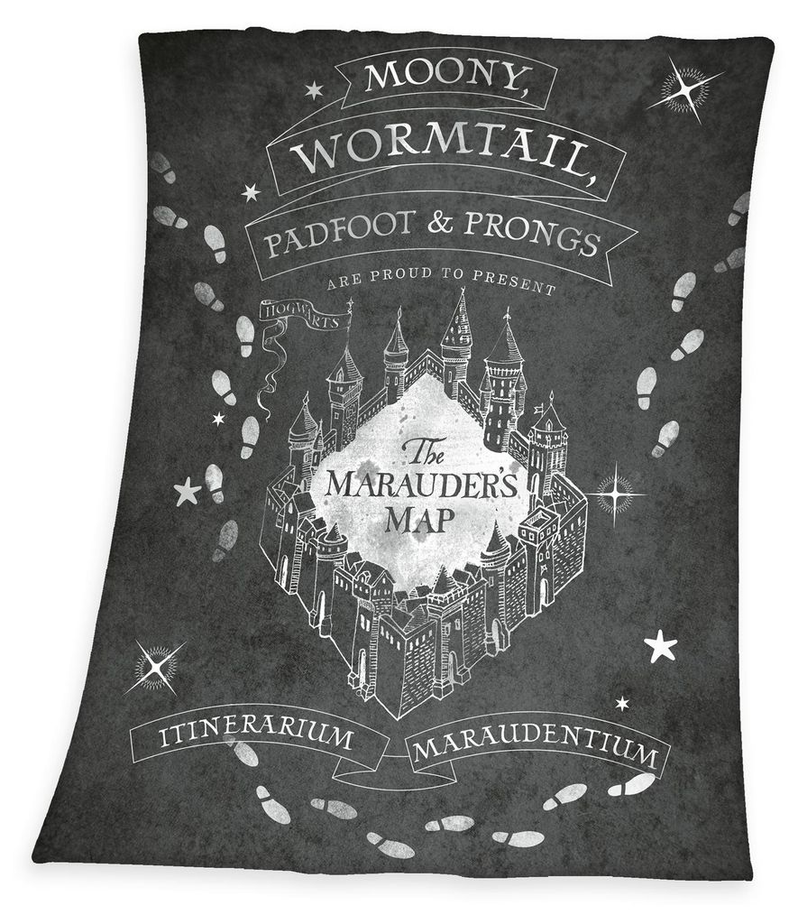 Harry Potter Mapa Rumburku Fleecová deka 130 x 170 cm Obrázek produktu 