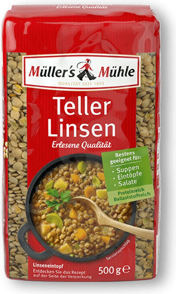 Soczewica talerzowa Müller's Mühle, 500 g Zdjęcie produktu 