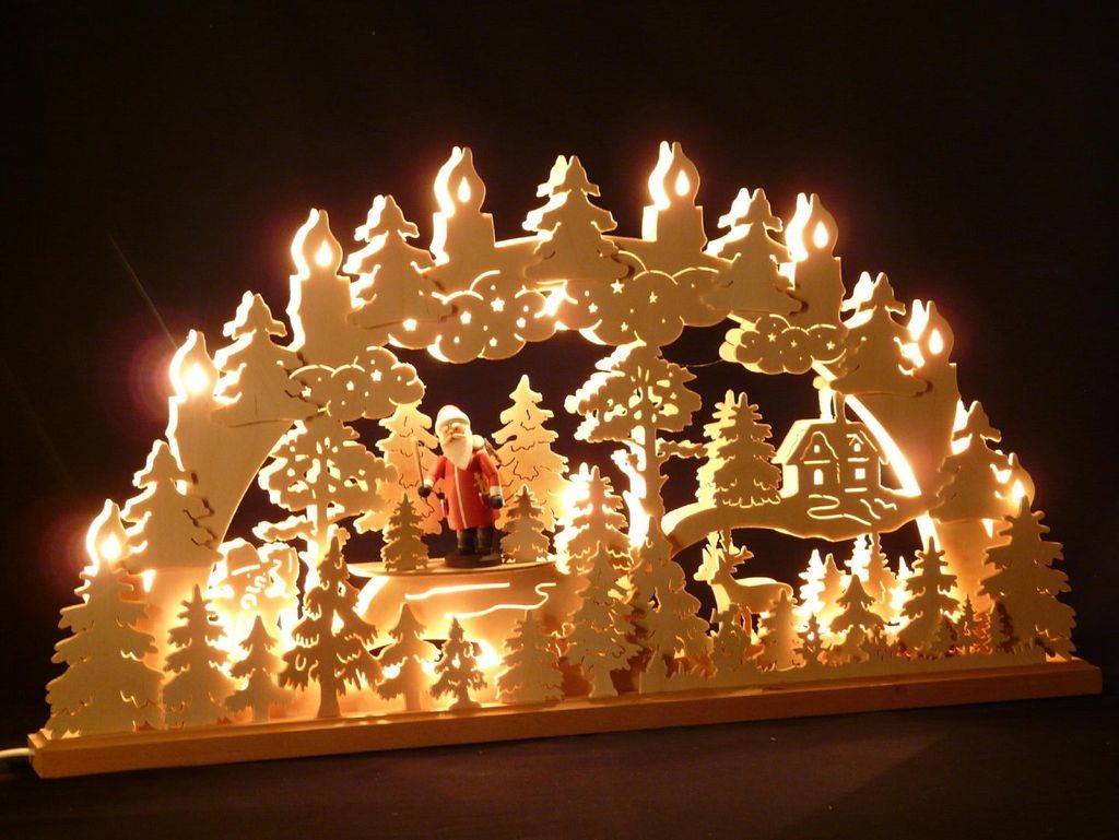 Original Erzgebirgischer Marken Schwibbogen Lichterbogen 70 x 43 cm S70-2_32