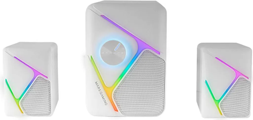 Haut-parleur pour ordinateur portable Mars Gaming MSH21W Blanc Compact - 2