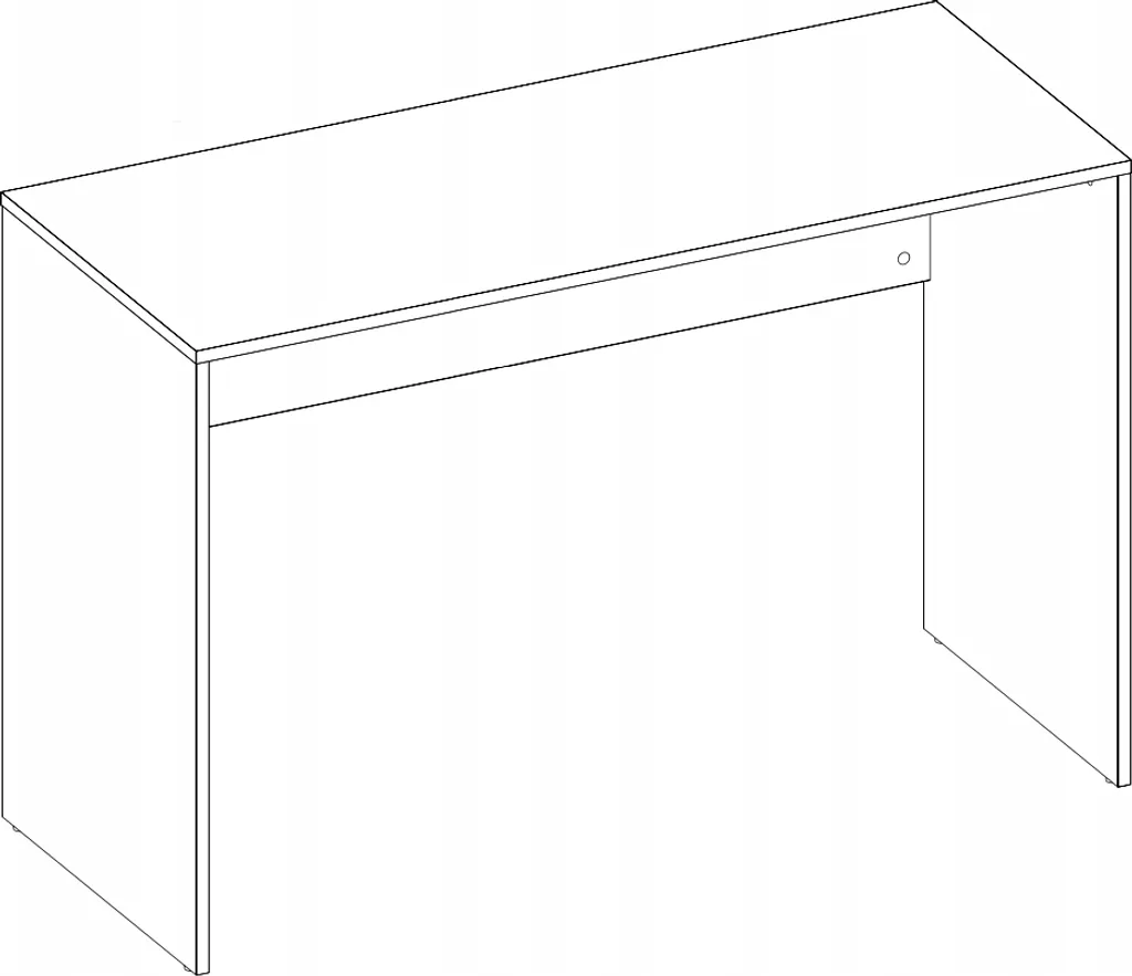 Bureau d'écolier 120 cm droit graphite - Table classique d'étude grise - 3