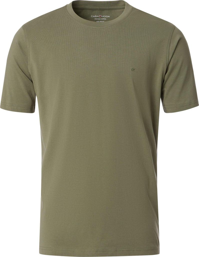 CASAMODA Herren T-Shirt Kurzarm Regular-Fit Olivgrün 3XL