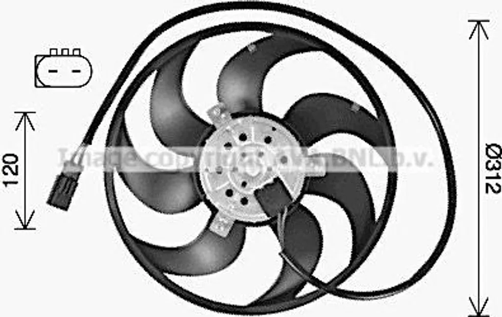 Ventilateur AVA MS7764 OE 6395000193 pour Mercedes Viano et Vito W639
