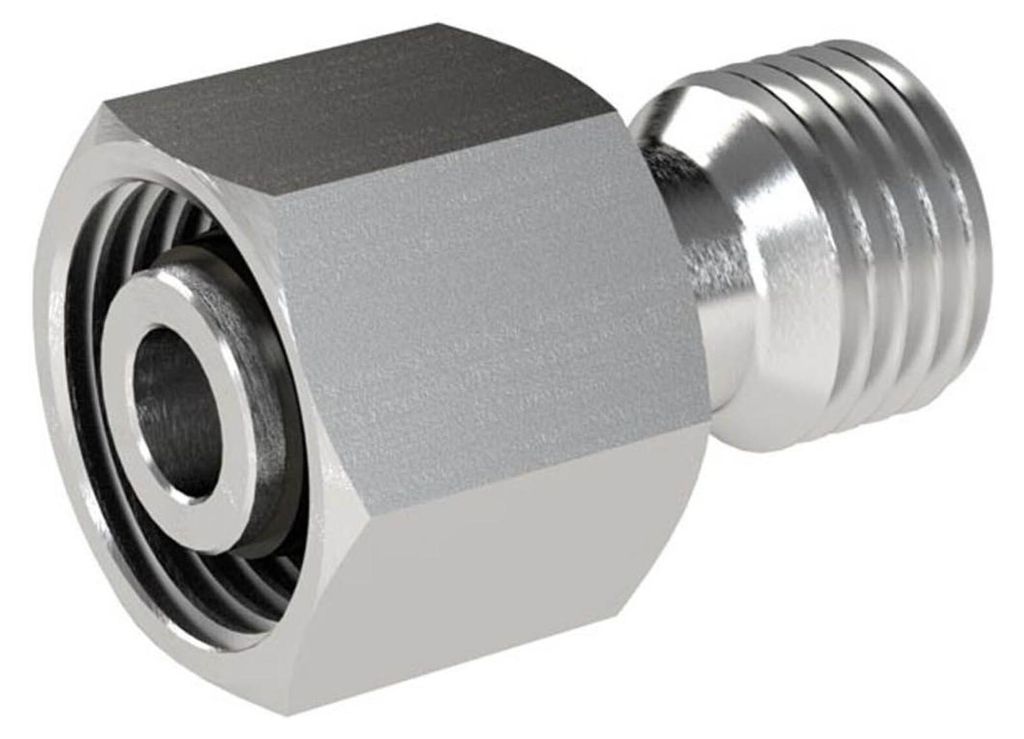 Riegler Reduzierung, Rohr-Außen-Ø Zapfen 10 mm, Muffen 6 mm, ES 1.4571