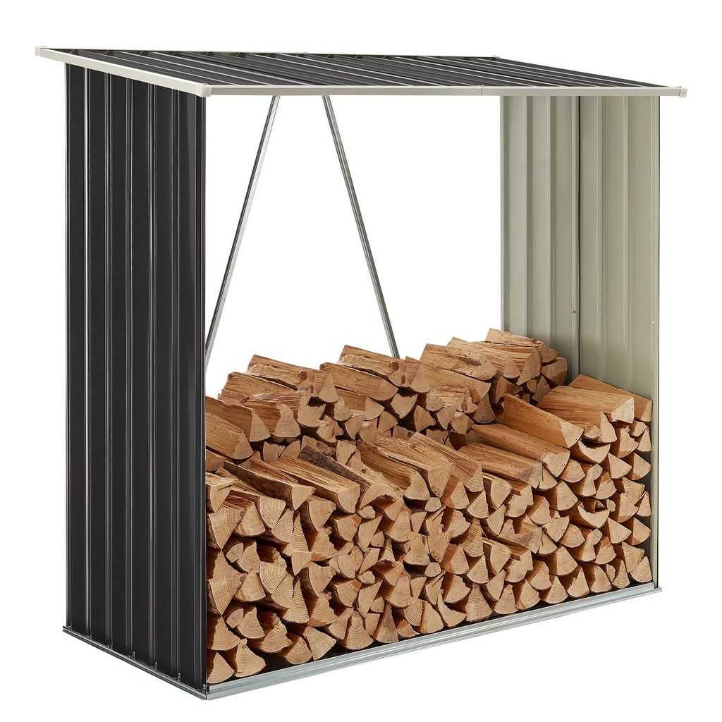 Juskys Holzunterstand Enno für Brennholz | Öfen & Kamine