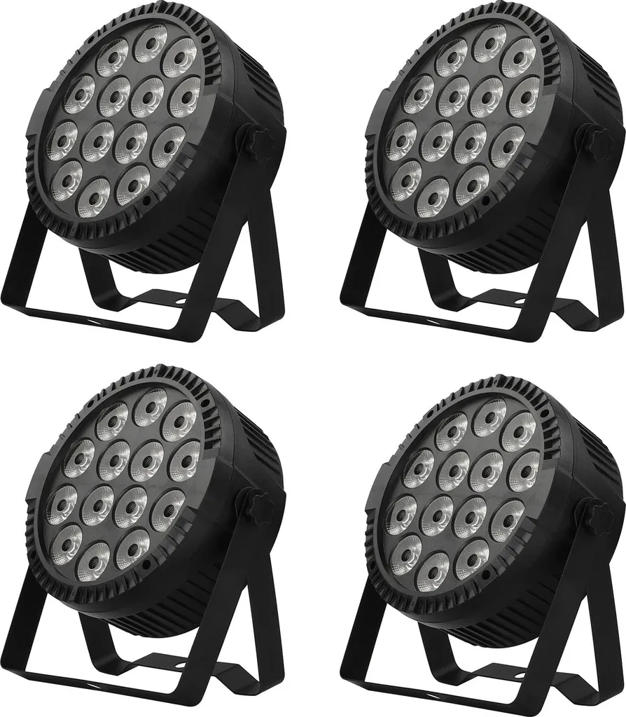 Projecteur de Scène Lyre LED RGBW DMX512 - Pack de 4 avec Prise EU