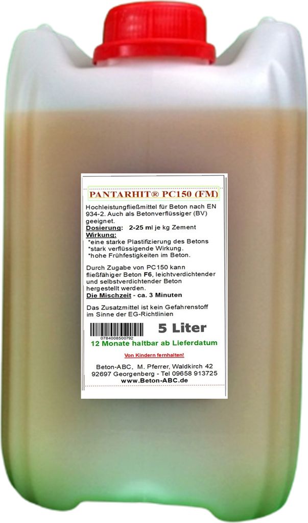 5 L Fließmittel / Hochleistungsfließmittel - Produktbild 
