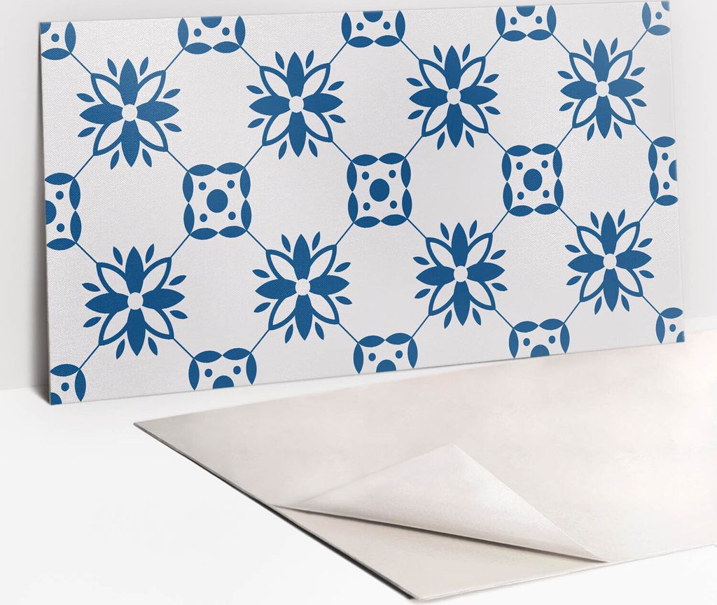 PVC-Wandschutz für die Küche - Stilvoller Schutz für Ihre Wände 100 x 50 Blumenschmuck