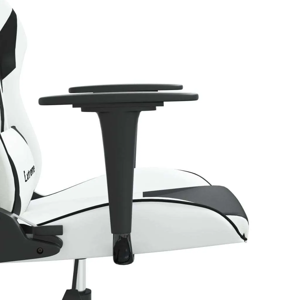 Poltrona Gaming Bianca e Nera in Ecopelle | Arredo Ufficio e Gioco - 9