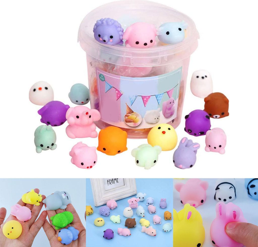 24 Stück tierisches Squishy-Spielzeug, weich, Produktbild 