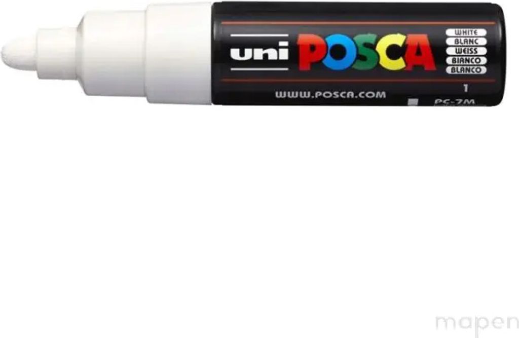 POSCA PC-7M, Biały, Wielobarwny, 1 kol., Atrament na bazie Zdjęcie produktu 
