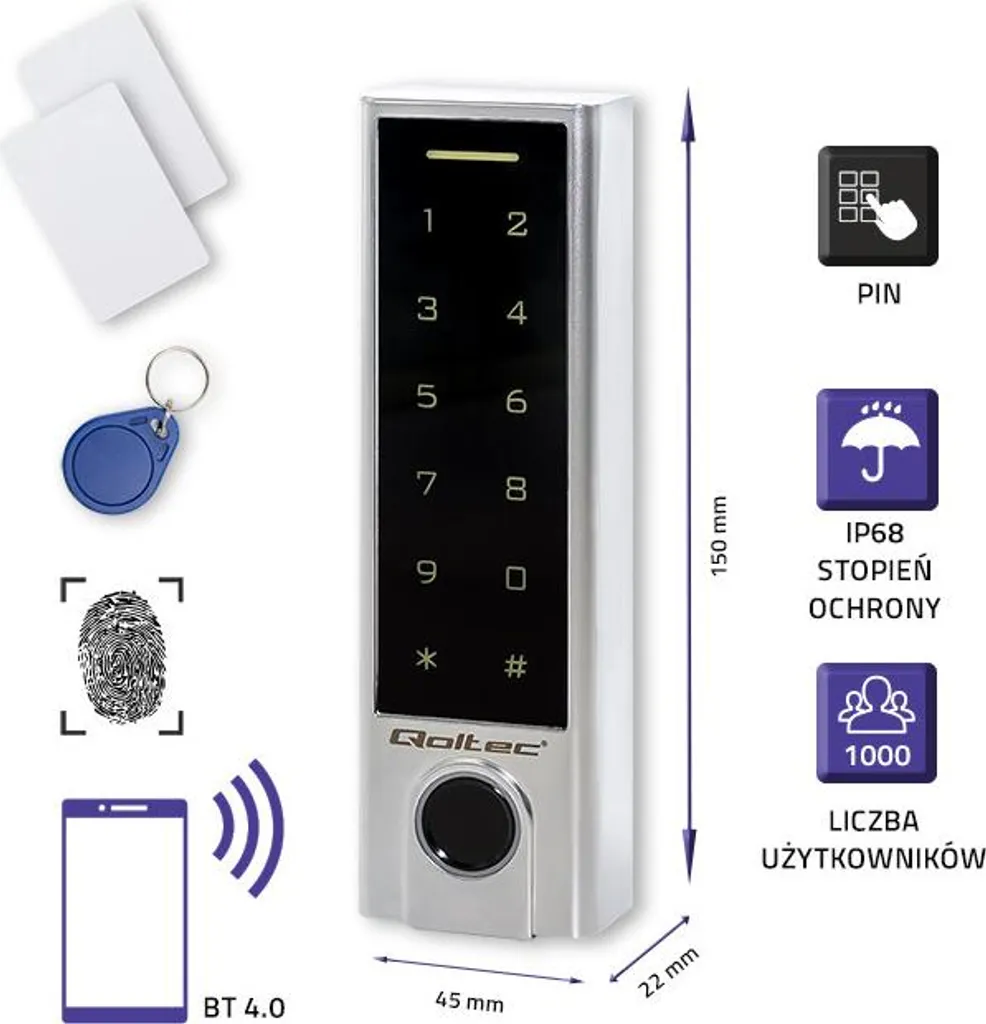 Serrure Digitale Tactile pour Accès Extérieur Jardin et Porte Entrée