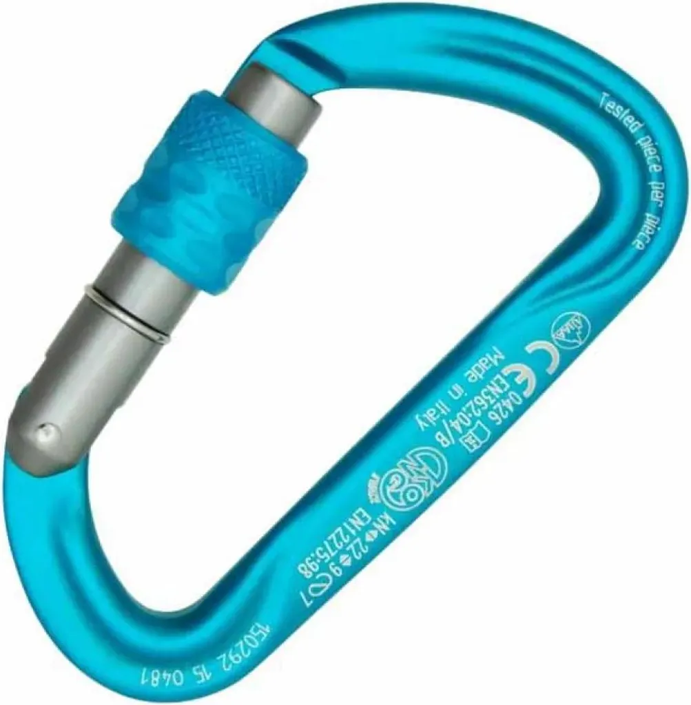 Mousqueton pour Escalade et Alpinisme Argon S Kong Bleu Gris Moyen