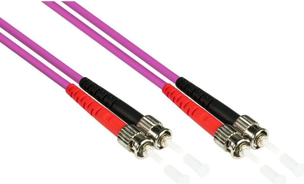 Patchkabel LWL OM4 Duplex ST-ST 20 m LSZH