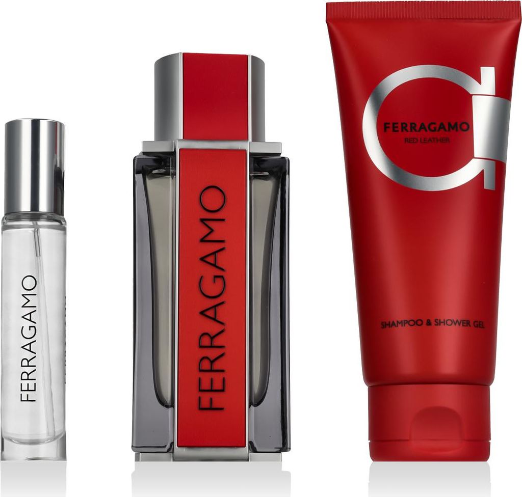 Ferragamo Ferragamo Red Leather EDP 100 ml + EDP MINI 10 ml + SG Körper und Haar 100 ml M