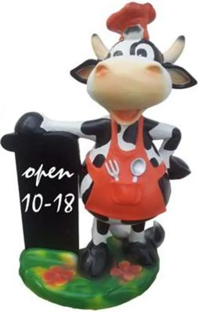 Statue de boeuf en plastique design moderne sculpture veau de 55cm