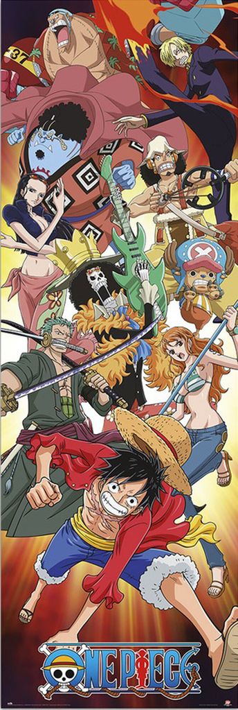 Türposter One Piece - Fight 53x158 cm lizenziert mit Echtheitssiegel