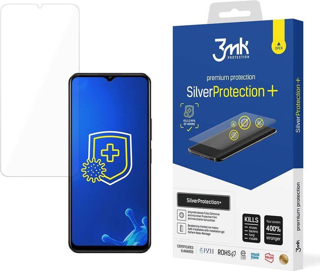 3mk Display Antimikrobielle Schutzfolie SilverProtection+ für Vivo G2 0,21mm Self-Heal