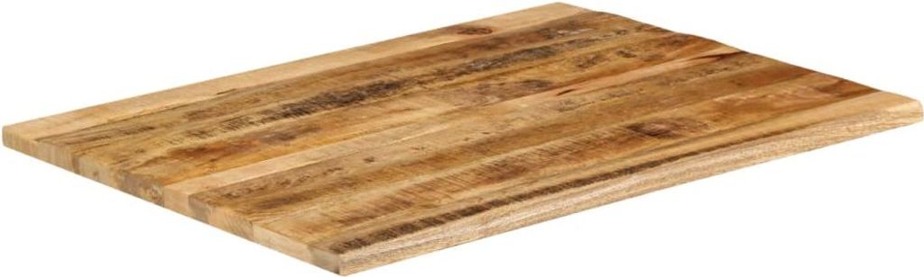 vidaXL Tischplatte 100x80x2,5 cm Baumkante Massivholz Raues Mangoholz