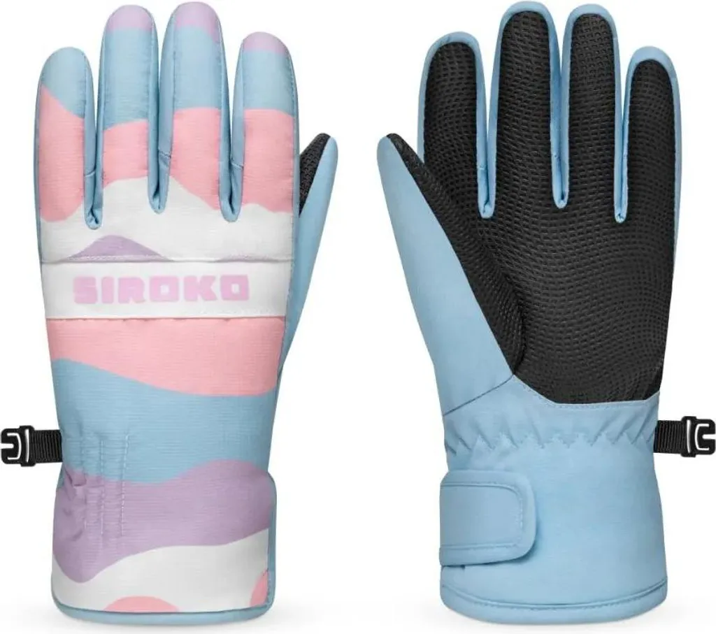 Gants Enfant Siroko Bubbles Bleu 5-6 ans - Anti-Vibrations et Anti-Glisse