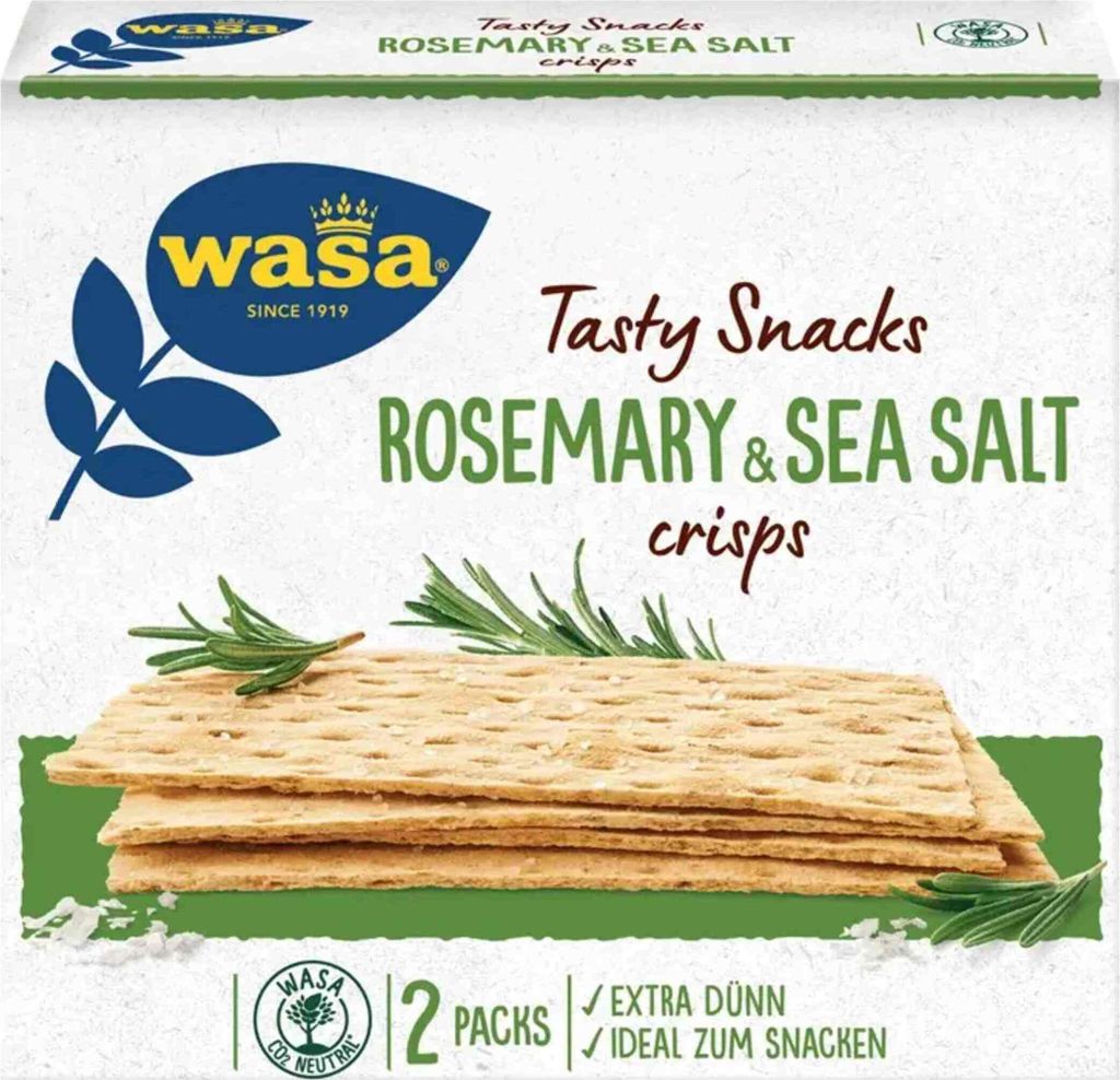 Wasa Knäckebrot Delicate Crisp Rosmarin und Salz extra dünn 190g