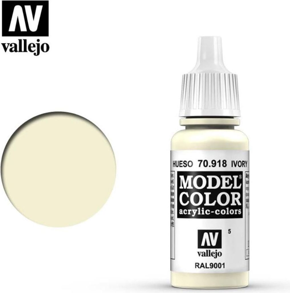 Vallejo 70.918, 17 ml, Elfenbein, Matte, Flasche Produktbild 