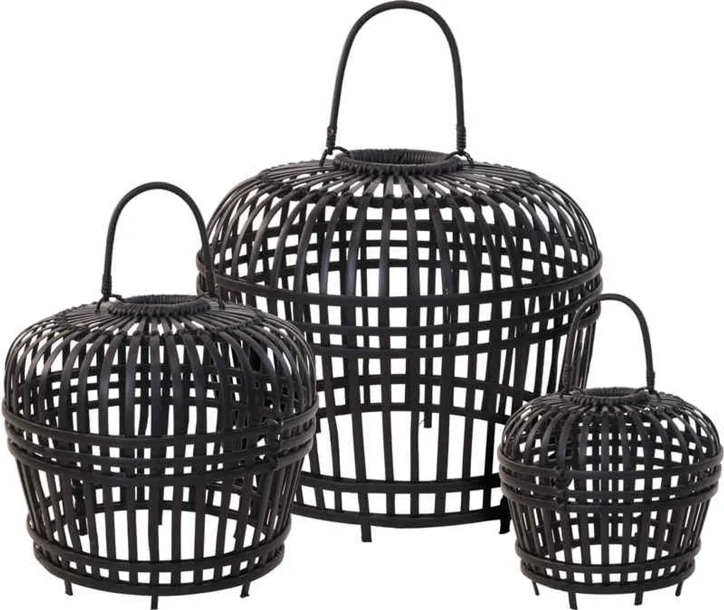 Grand Abat-jour Bambou Noir 60 cm pour Déco Salon Ambiance Tamisée Zen