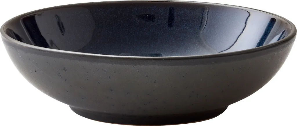 Piatto per Pasta Bitz 20 cm - Nero e Blu Scuro - Gres Duro e Puro 11193