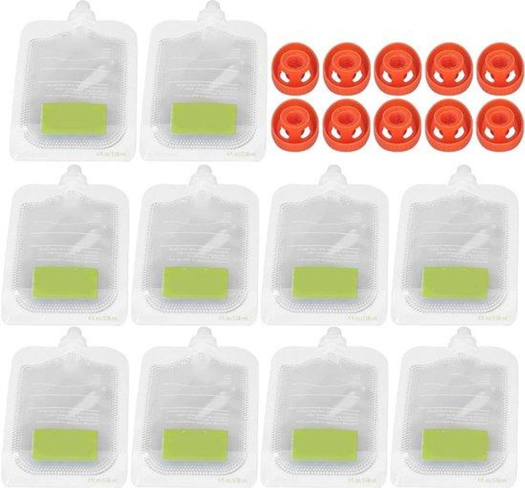 Babyzubehör-Beutel für die Lagerung von herzubereiteten Baby-Leckern, tragbar und füllbar, ideal für die Aufbewahrung von Apfelbrei, Joghurt un...
