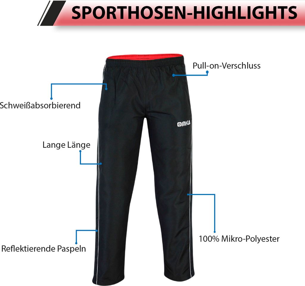 Präsentationshose Sporthose Jogginghose, Farbe:Schwarz, Größe:3XL