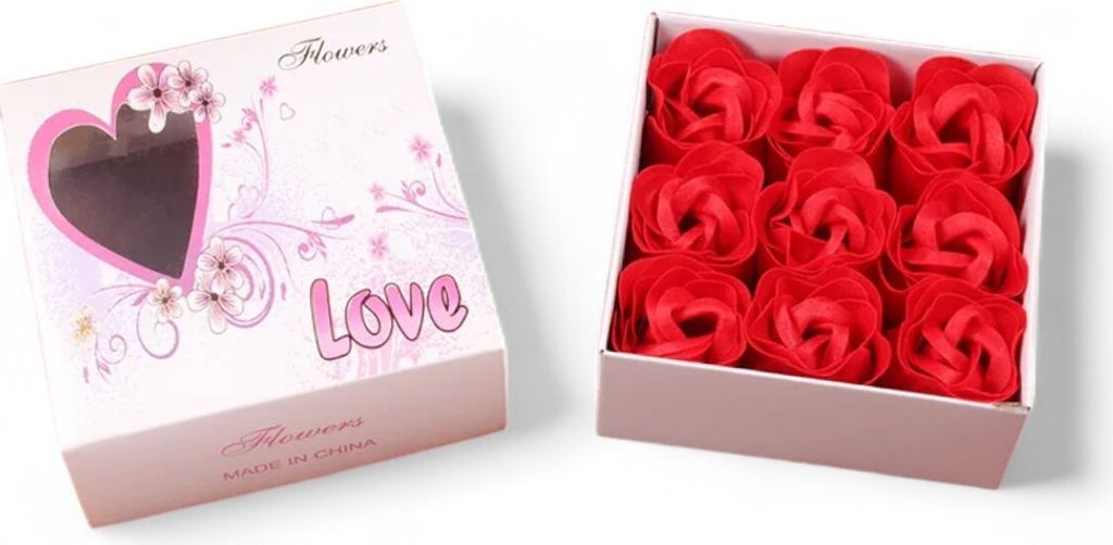 Dekoration Seifenblume Rose in Box für ihr Badezimmer Weiße Box