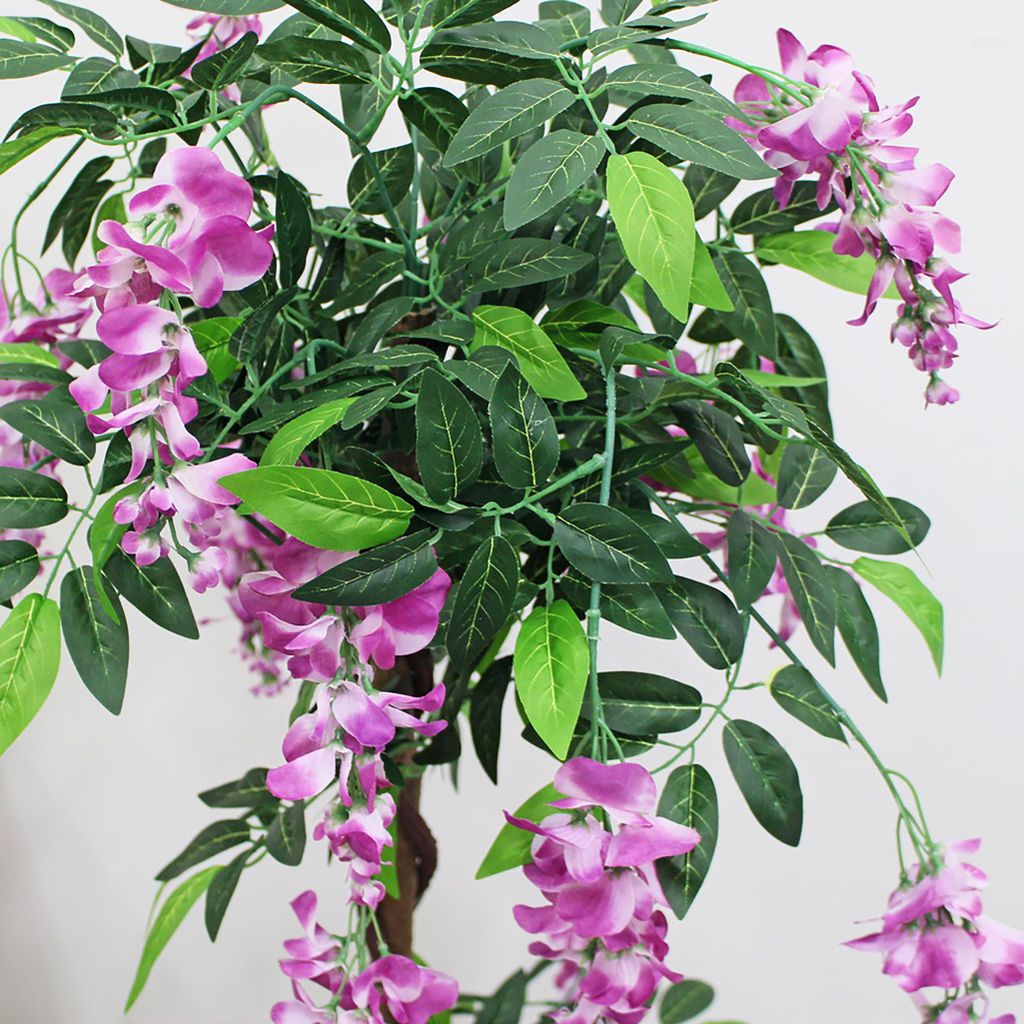 Rosaio Rosa Pianta Artificiale con Fiorituri Rosso 120cm Bosco Naturale Decovego | plentyShop LTS