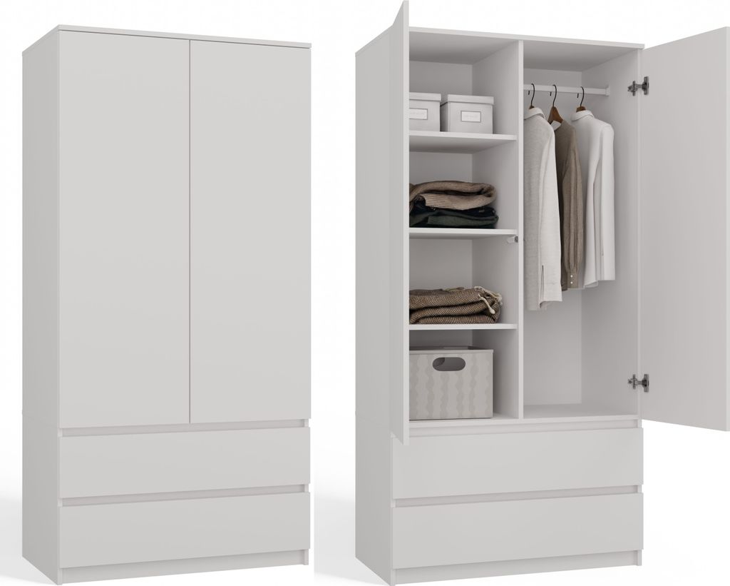 CDF Moderner Schrank Malwa SS-90 | Farbe: weiß | Ideal für Produktbild