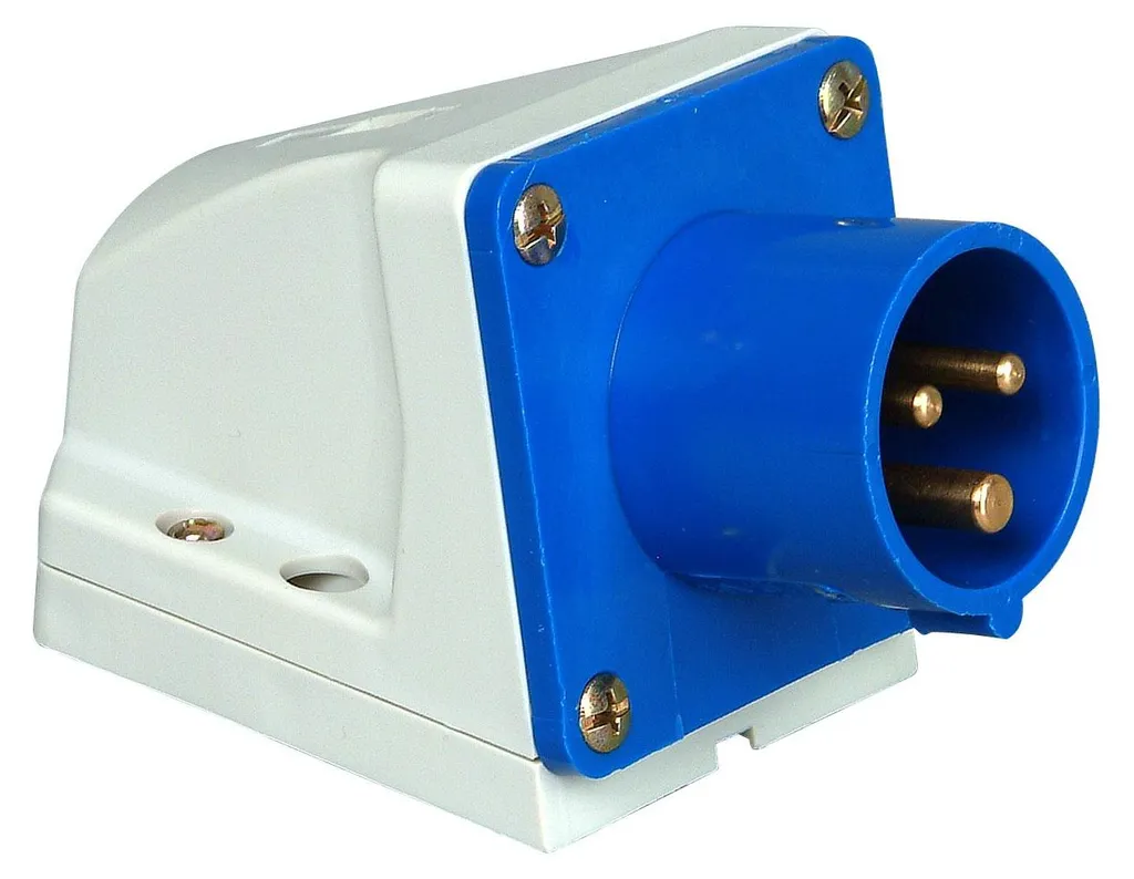 Prise secteur pour camping-car Kopp Caravan bleue 3 pôles installation