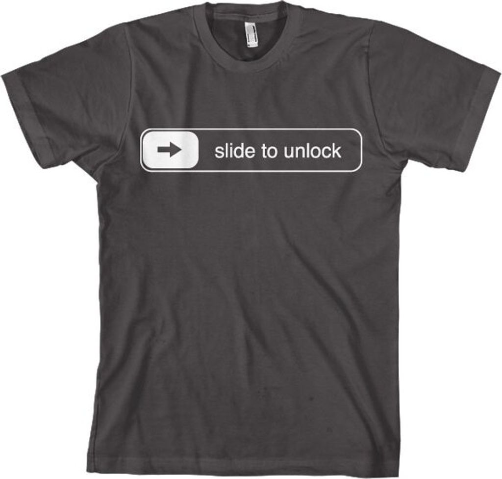 Slide To Unlock T-Shirt - XX-Large - Dark-Grey