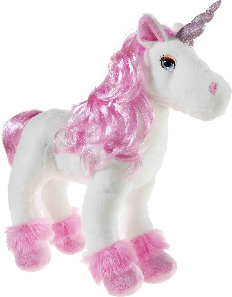Peluche licorne à coiffer - Jouet d'éveil avec crinière de poupée