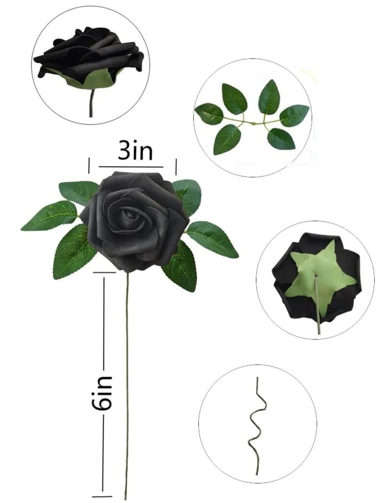 Camerazar Fleurs artificielles décoratives - 25 roses Image du produit 