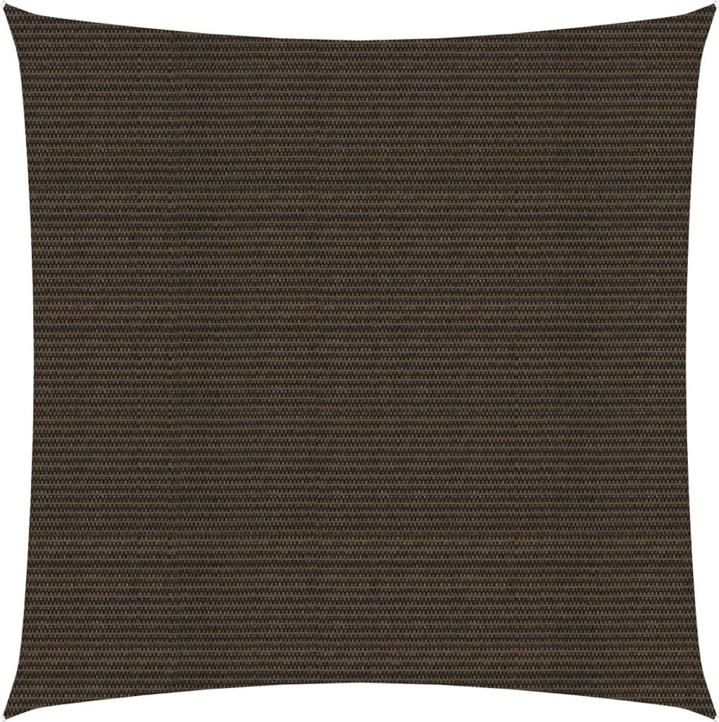 The Living Store Sonnensegel 160 g/m² Braun 3,6x3,6 m HDPE