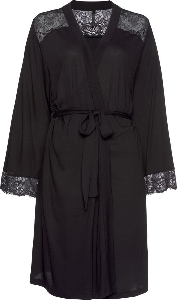 LASCANA Kimono schwarz Größe 32/34