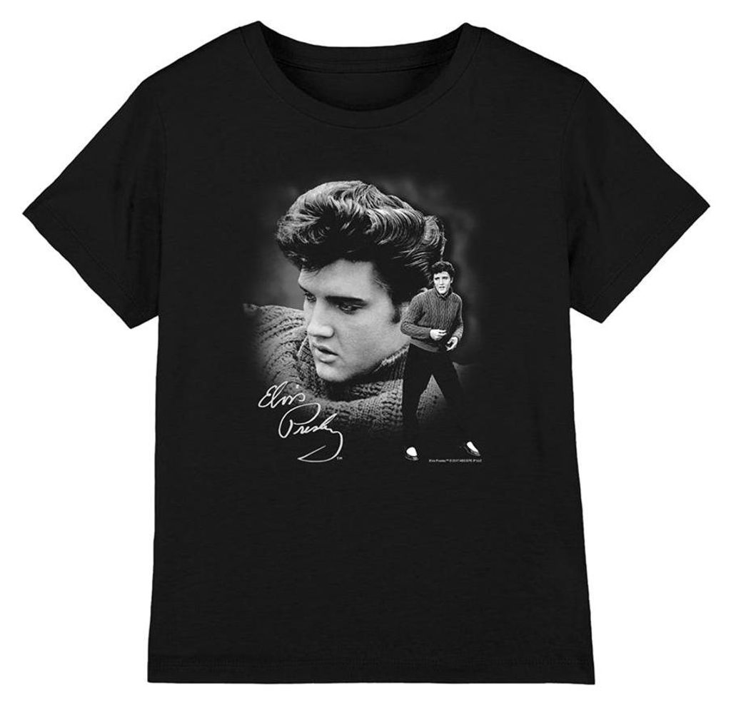 Elvis Presley - T-Shirt für Kinder TV32967 (152-158) (Schwarz)